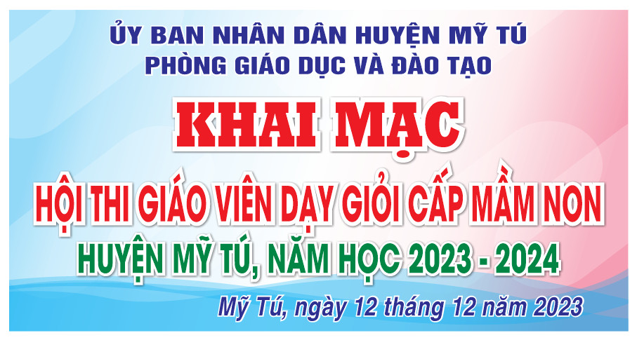 Giáo viên trường Mầm non Mỹ Tú tham dự hội thi giáo viên dạy giỏi Năm học 2023-2024